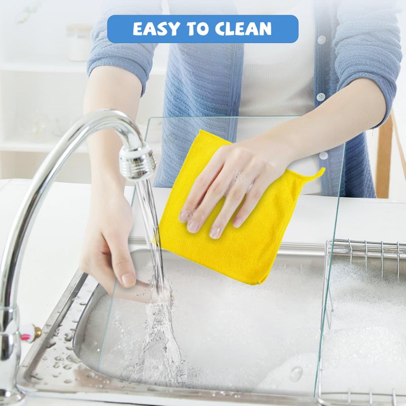 Mymonfif Tempered Glass Cutting Board for Kitchen, Clear Glass Board for Countertop, Heat Resistant, with Non-Slip Feet, 12x16" & 12x8" 2 Pcs Clear - Image 3