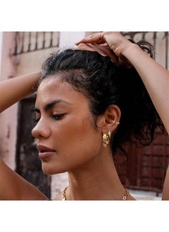 Mevecco Women Ear Cuff Earring Gold Non Pierced Ear Cartilage Clip on Wrap Hoop 14K Gold Filled Tiny Boho Beach Simple Minimalist Delicate Handmade Hypoallergenic Jewelry Gift-Sold as Single/Pair  - Image 2