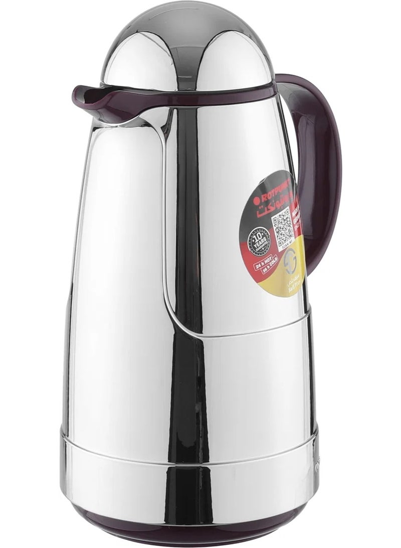ROTPUNKT Thermos, 1 liter, inner material thermal glass - silver - Image 2