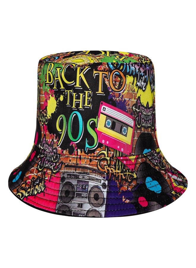 Fumwase Fashion 90s Bucket Hat for Men Women Retro Summer Beach Fishing Hat Rave Party Accessories Party Supplies Multi - Image 1