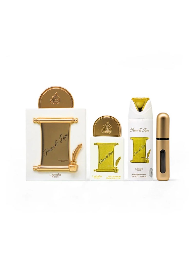 Lattafa Peace & Love Gift Set - 3 Pieces - Image 5