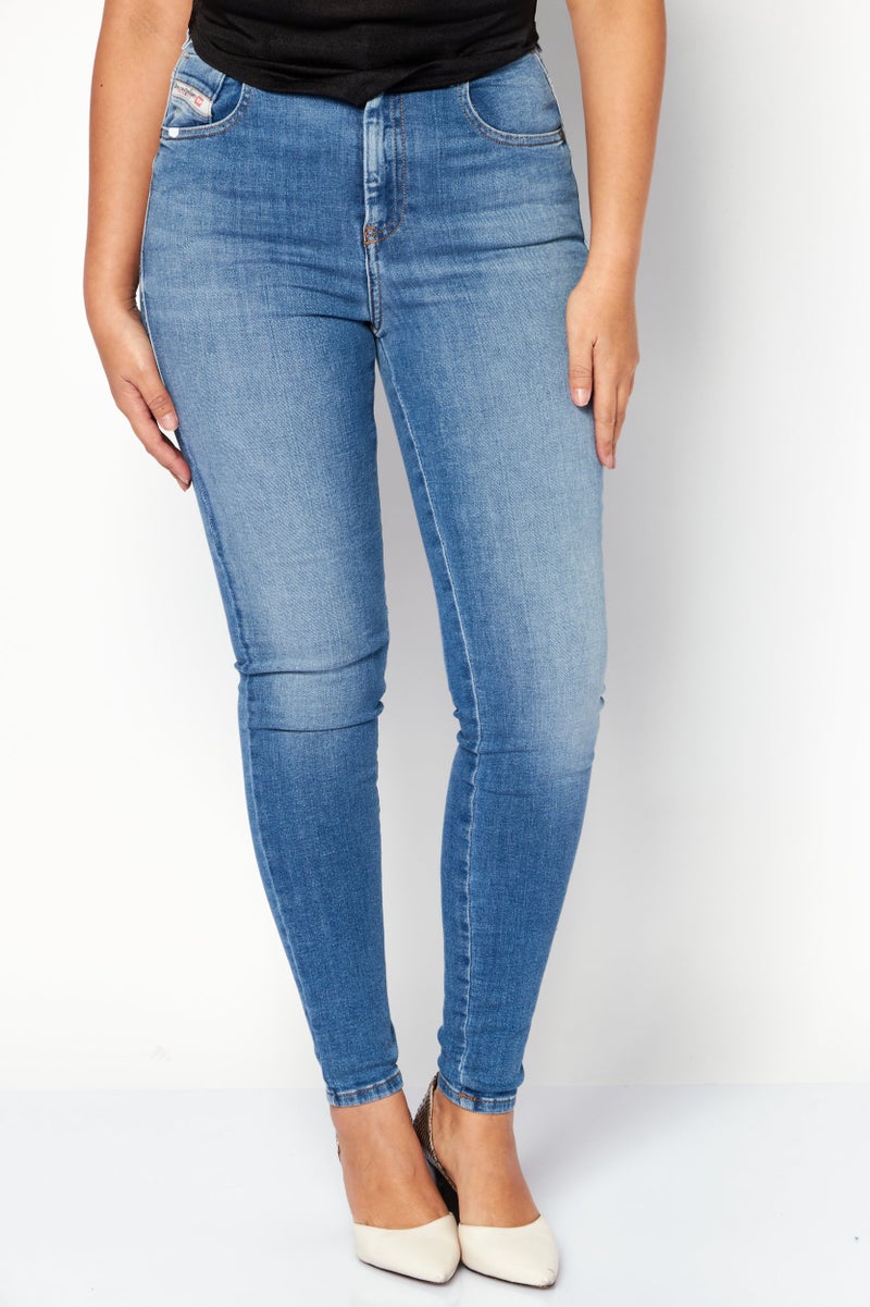 DIESEL Women 1984 Slandy Skinny Fit High Waist Wash Stretchable Denim, Blue - Image 1