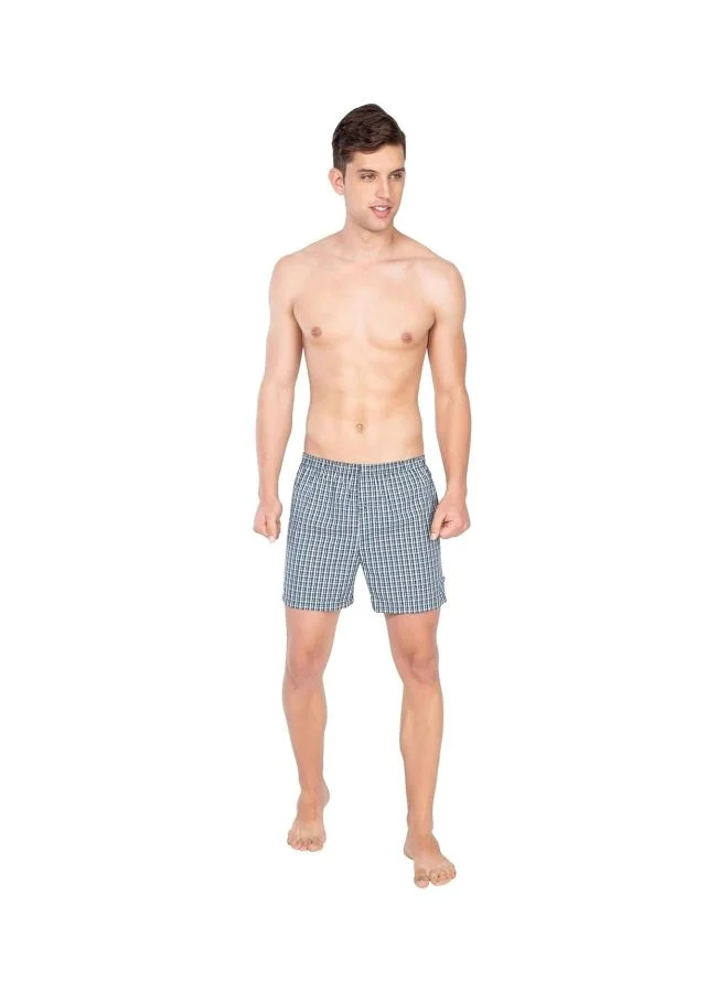 JOCKEY Jockey 8222 Men Super Combed Mercerized Cotton Woven Checkered Inner Boxers with Ultra soft and Durable Inner Waistband Pack of 2