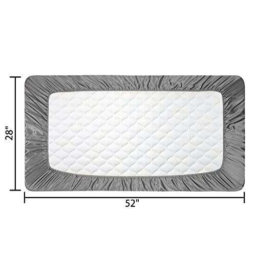 GUNTAIL 2 Pack Silk Crib Sheets for Baby with Sensitive Hair Satin Baby Mattress Sheet Boys and Girls Unisex 52’’x28’’x8’’ Fitted Sheets - Image 5