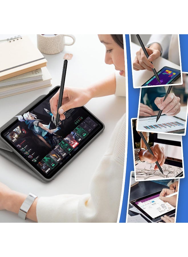 Active Stylus Pen for iPhone/Android/iPad/iPad Pro/Air/Mini/iPad Pencil/Samsung/iOS/Lenovo/Huawei/Vivo Tablet Phone Touch Screens - Black - Image 2