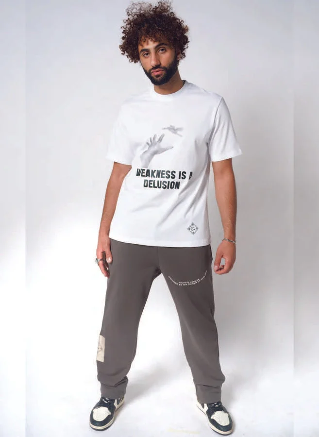هاوس اوف سينمار Grey Pants With The Power Of Dreams Print