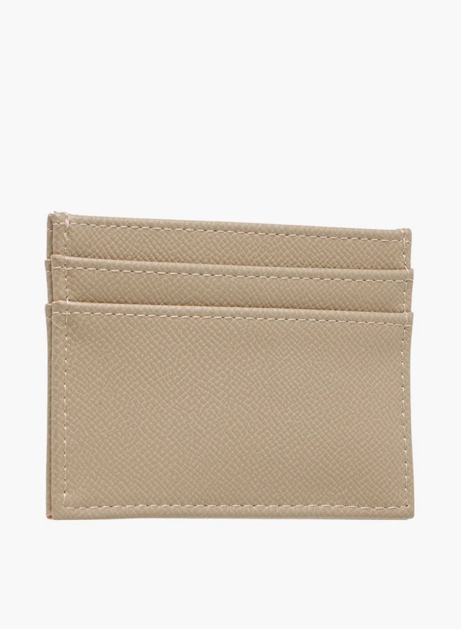 Flora Bella By Shoexpress Solid Card Holder with Open Top