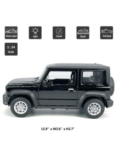 MSZ 1:18 Suzuki Jimny 2018 Alloy Toy SUV – Pull Back Off-road Car with Wheel Steering, Sound & Lights – Grey Model for Kids  - Image 2