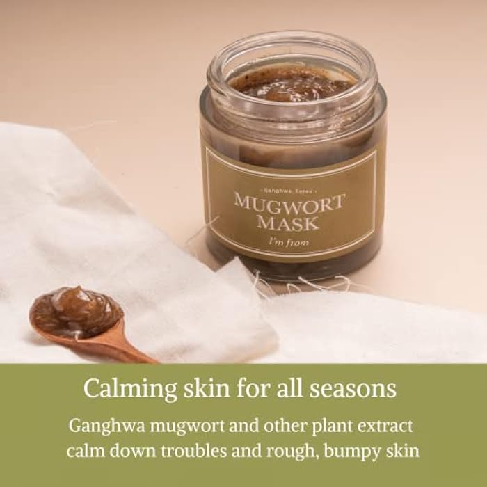 I'M FROM [I'M FROM] Mugwort Mask 3.88 fl oz | Natural Herb, Tea tree, Wash-off, Cooling and fast Soothing Breakouts, for Sensitive skin - Image 3