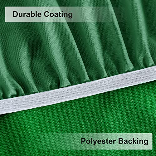 Obstal Fitted Round GreenTable Cloth, Reversible Waterproof Stain Resistant Elastic Stretch Tablecloth, Wipe Clean Table Cover for Outdoor/Indoor Use, Fits Round Tables up to 48" - 56" Diameter - Image 3