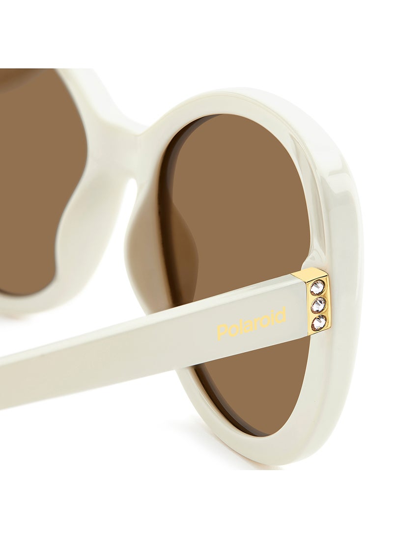 Polaroid Women's Polarized Rectangular Sunglasses - Pld 4154/S/X White Millimeter - Lens Size: 55 Mm  - Image 5