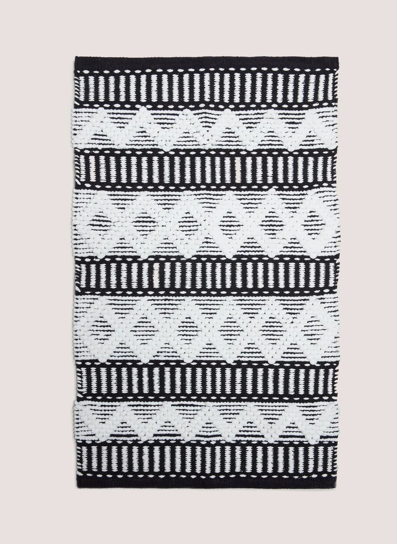 Matalan Monochrome Cabana Bathmat White