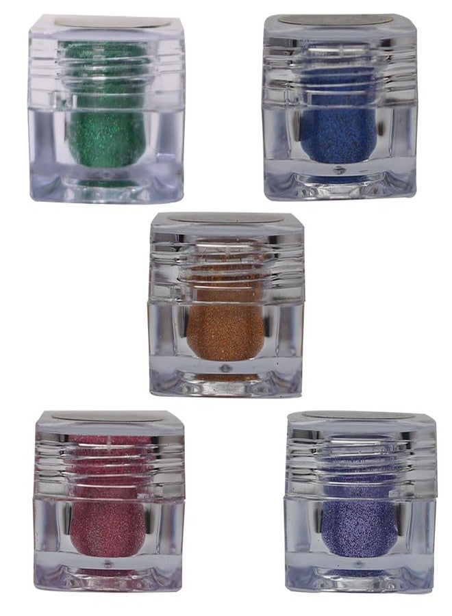 Veoni Belle Set of 5 Shimmer Waterproof Pigment Glitter Eyeshadow Powder-5g - Image 1