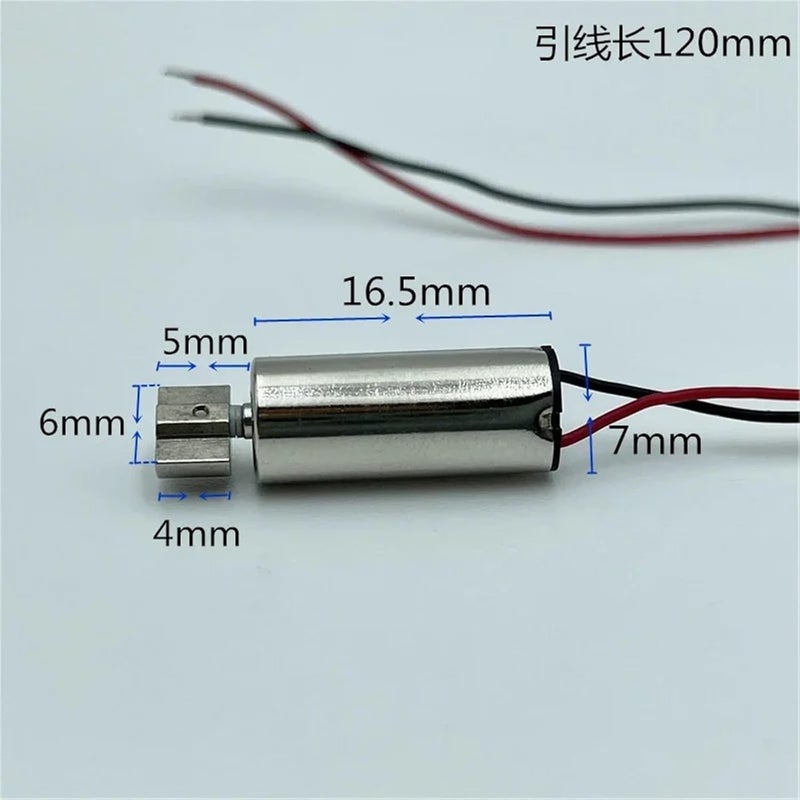 7 مم × 16 مم 3 فولت 3.7 فولت محرك اهتزاز أسطواني صغير بدون قلب مع عجلة غير مركزية - Image 4