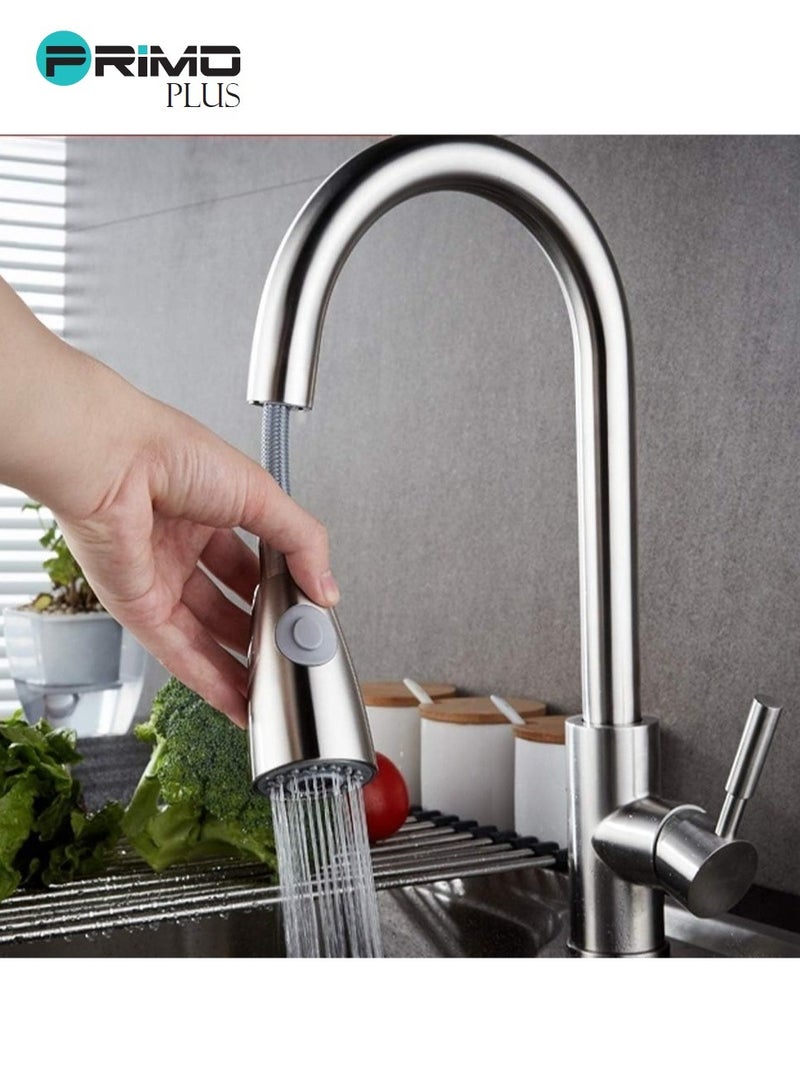 PRIMO PLUS 2 Spraying Mode Sink Faucet Silver, Pull Out Kitchen Faucets With 2 Spray Modes Silver - Image 3