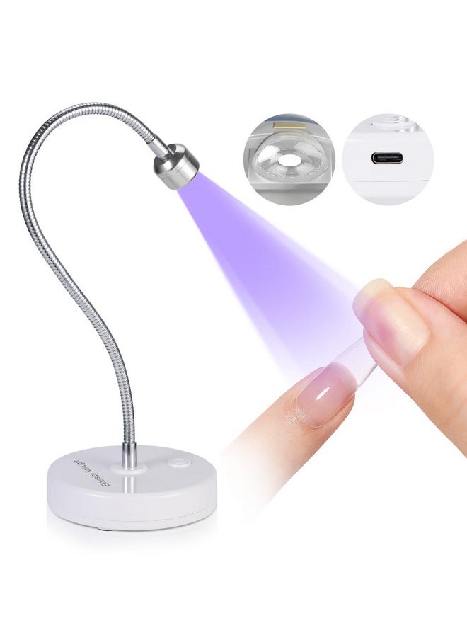 Saviland SAVILAND Gooseneck U V Lamp for Gel X Nails: Touch Switch 12W U V Nail Lamp 5S Quick Drying LED Fast Curing Lamp Rechargeable Gel X Lamp 3 Timers Setting 360° Adjustable Home Salon Manicure Nail Dryer  - Image 1