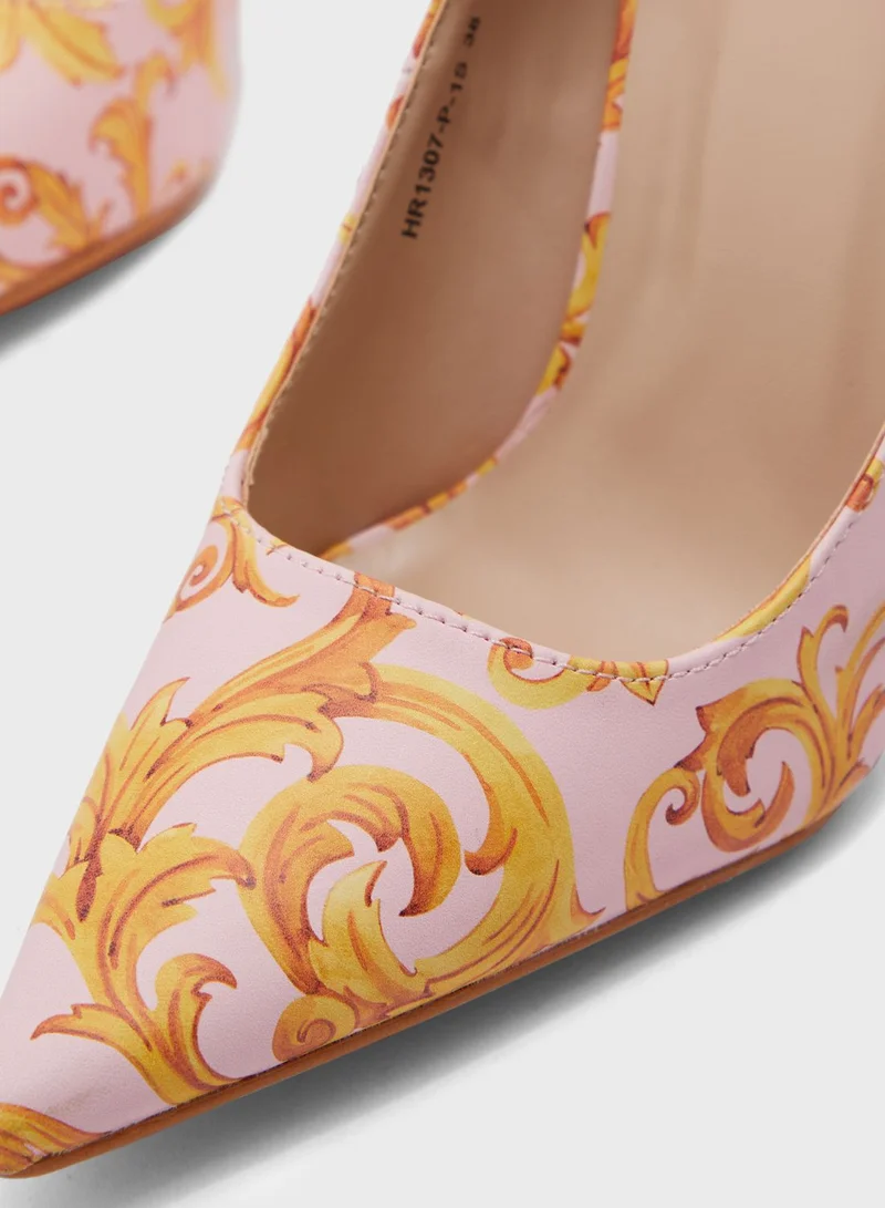 Ginger Printed Pointed Pumps