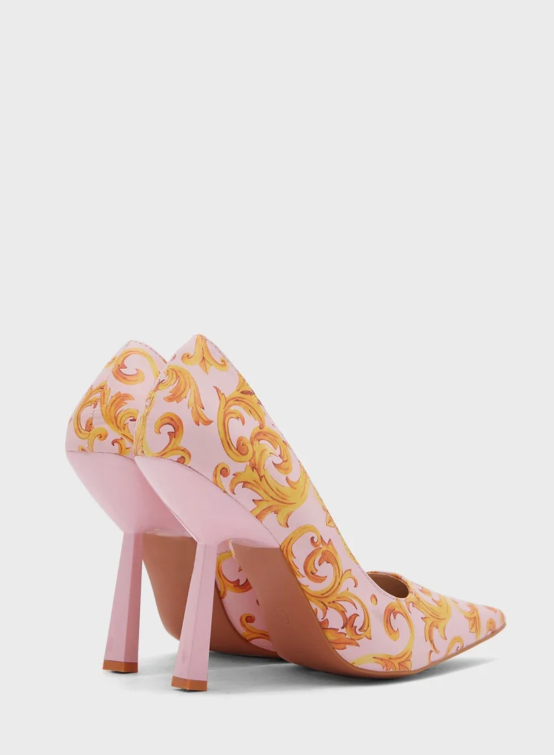 Ginger Printed Pointed Pumps