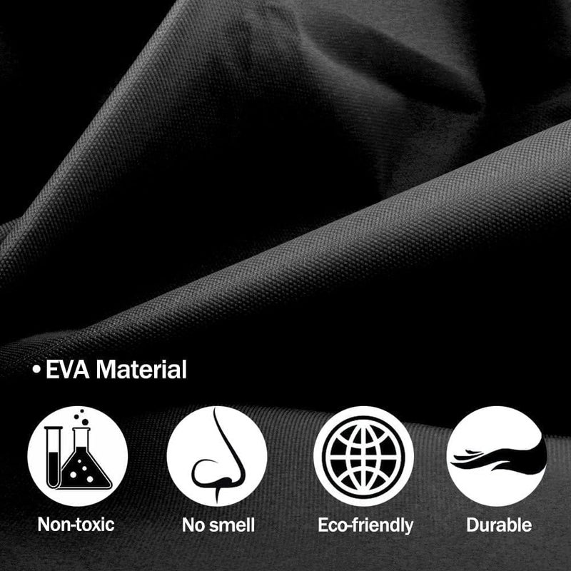 Opret Unisex Adult Black EVA Waterproof Rain Poncho Coat with Hood and Long Sleeves - Image 4