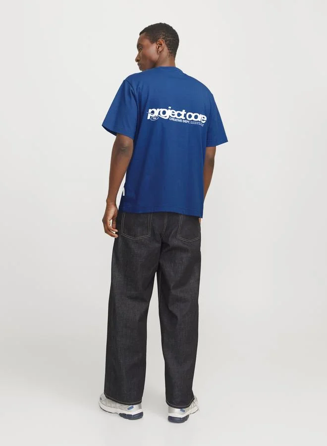 JACK & JONES Jack & Jones Jcounion Back Print Short Sleeve Crew Neck T-Shirt