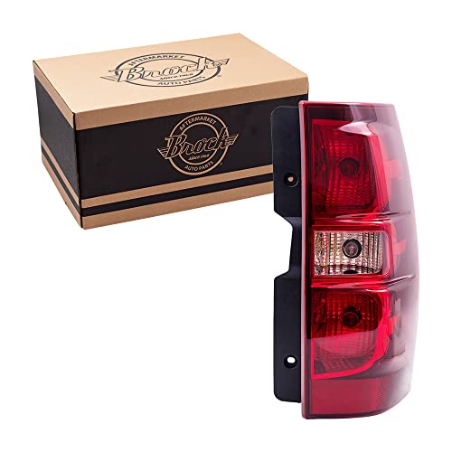 Brock Replacement Passenger Side Tail Light Assembly without Hybrid Transmission Compatible with 2007-2014 Chevy Tahoe - Image 1