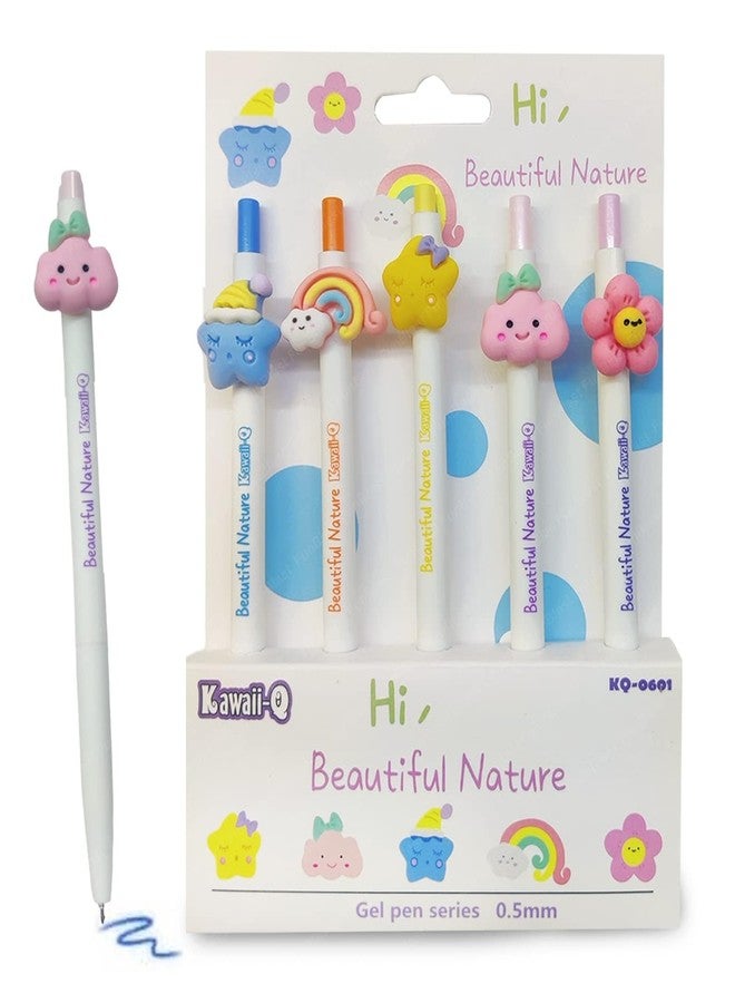 SAMVARDHAN Gel Pens For Writing-5 Pcs Cartoon Design Lightweight Gel Pen With Comfortable Grip For Extra Smooth Writing,Kawaii Pens,Stationery - Image 2