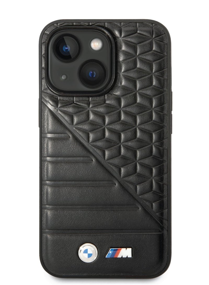بي إم دبليو حافظة M Collection من جلد البولي يوريثان مختومة بشعار BI/نمط مطبوع لهاتف ايفون 14 بلس - Image 2