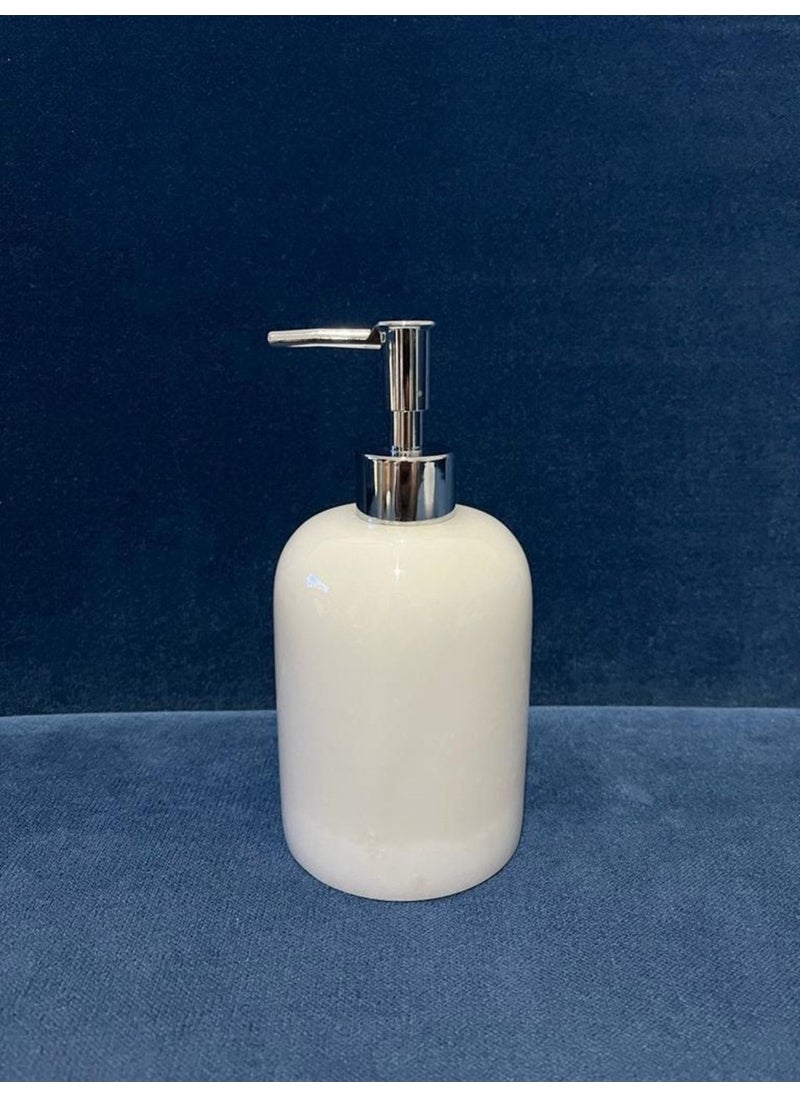 ATAY - Marble White Marble Liquid Soap Dispenser White - Image 1