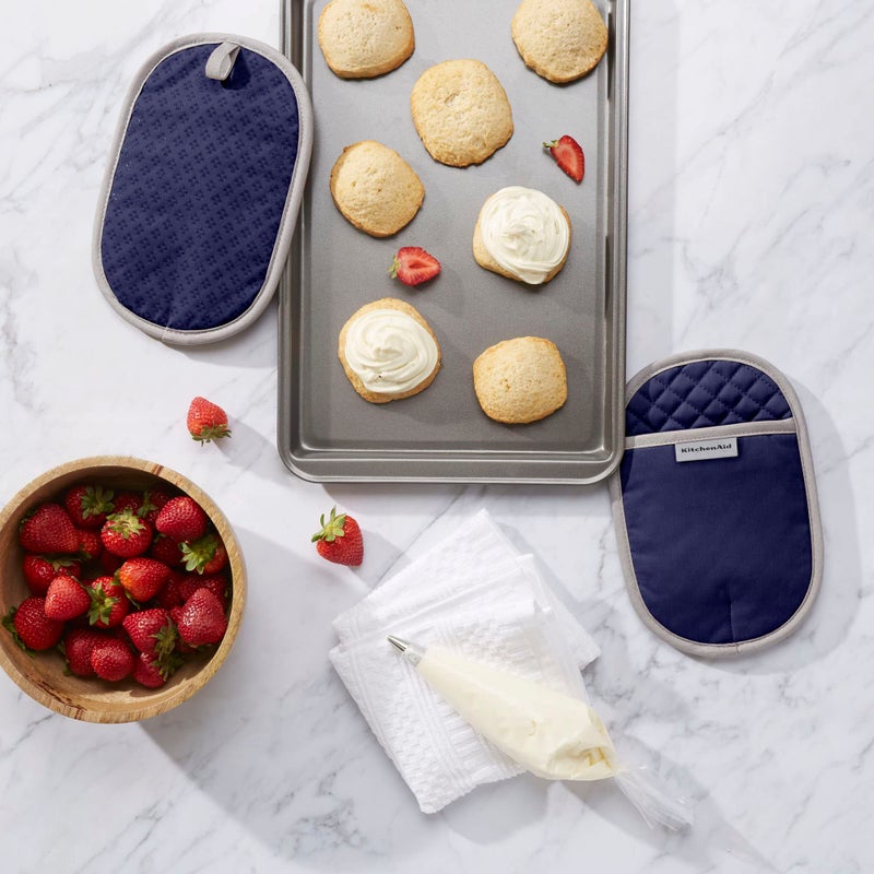 KitchenAid Asteroid Pot Holder 2-Pack Set  Cobalt Blue  6.5""x10"" - Image 2