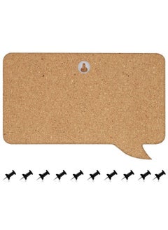 Navaris Cork Bulletin Board Set - 3X Pieces Cork Boards In Cute Decorative Speech And Thought Bubble Shapes With Push Pins For Kitchen, Home, Office  - Image 3