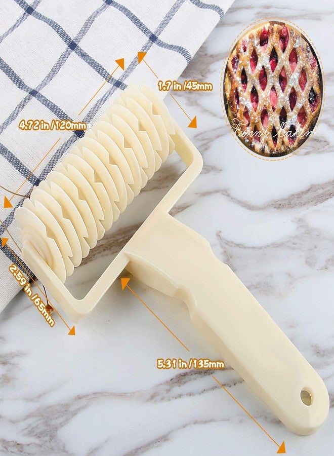 Aonagi Lattice Roller Cutter, Pie Pizza Cookie Dough Roller Lattice Household Baking Pastry Tools(Plastic lattice cutter) - Image 3