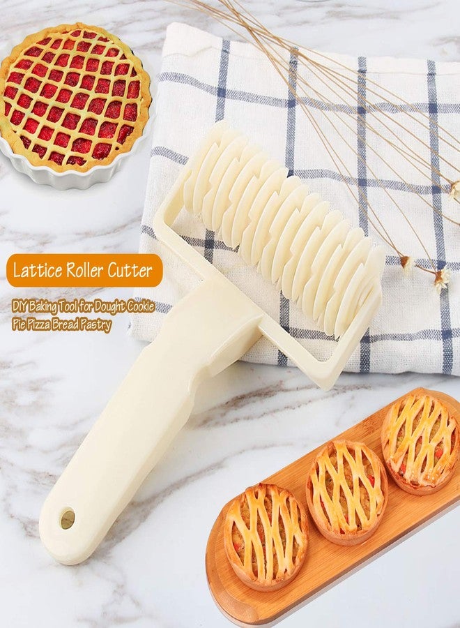 Aonagi Lattice Roller Cutter, Pie Pizza Cookie Dough Roller Lattice Household Baking Pastry Tools(Plastic lattice cutter) - Image 5