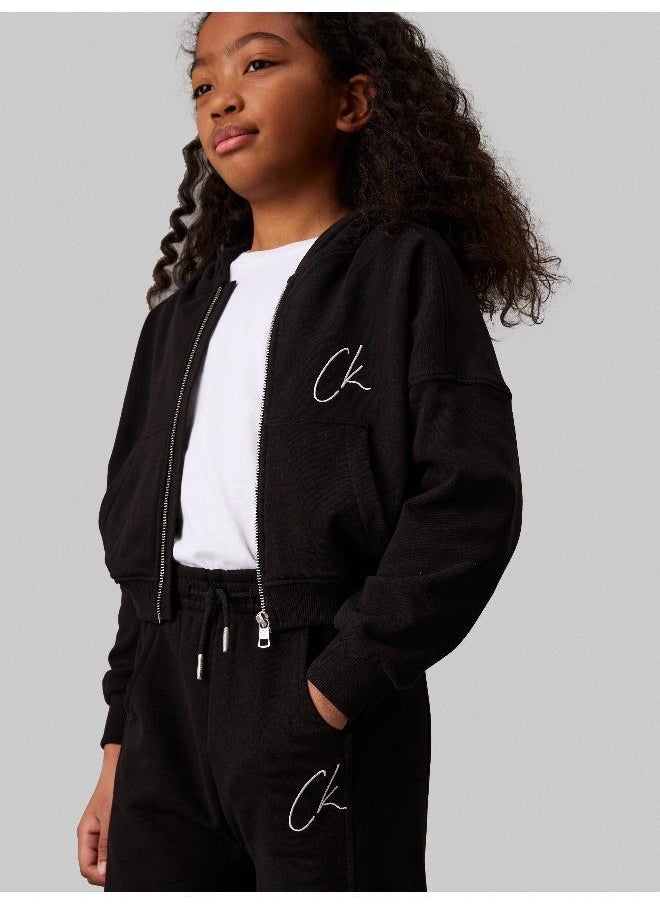 Calvin Klein Jeans - سروال سويت بانت للأطفال واسع الساقين - Image 1