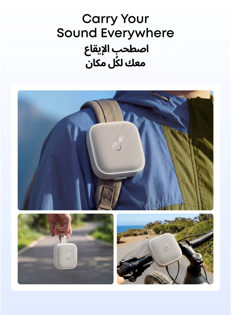 Soundcore Boom Go 3i Portable Bluetooth Speaker by Anker, 24H Playtime, 15W Punchy Sound, Emergency Power Bank, Powerful BassUp 2.0, Bluetooth 6.0, IP68 Waterproof for Hiking/Cycling/Camping White - Image 5