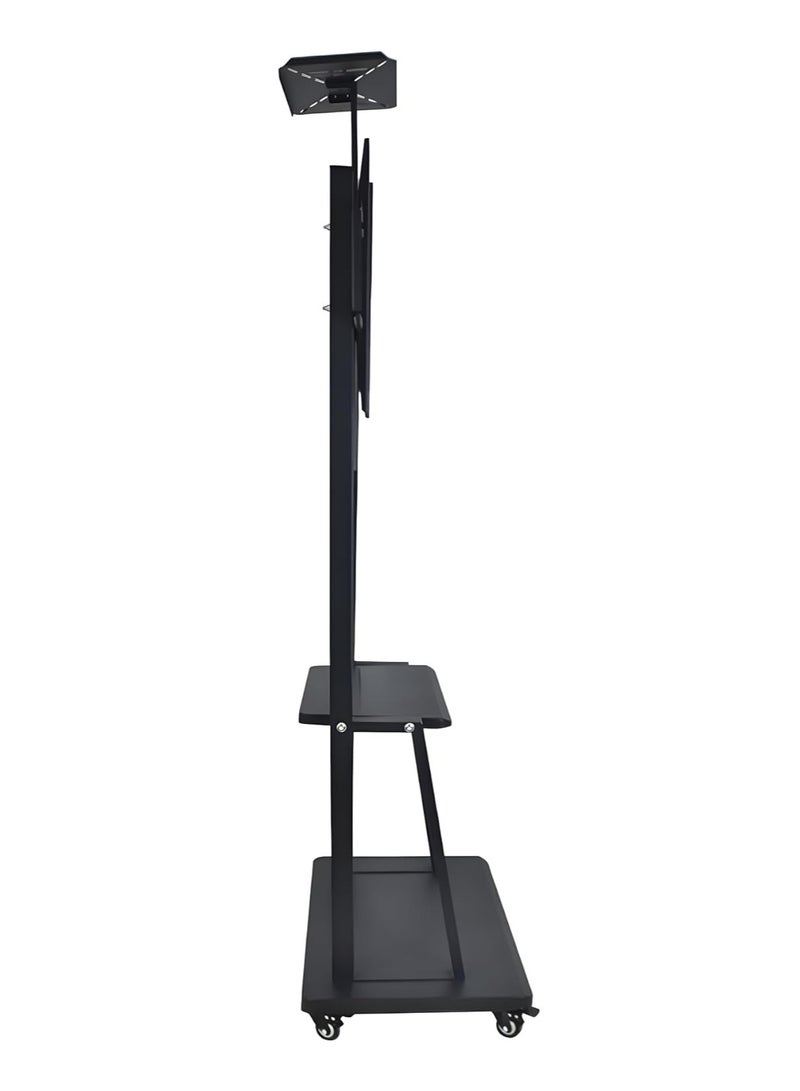 Premium Heavy Duty Full Motion TV Trolley Stand – Adjustable Floor Mount with Brackets for 32 to 75 LED, LCD u0026 Plasma TVs, 3 Shelves, VESA 100x100 to 600x400mm - Image 5
