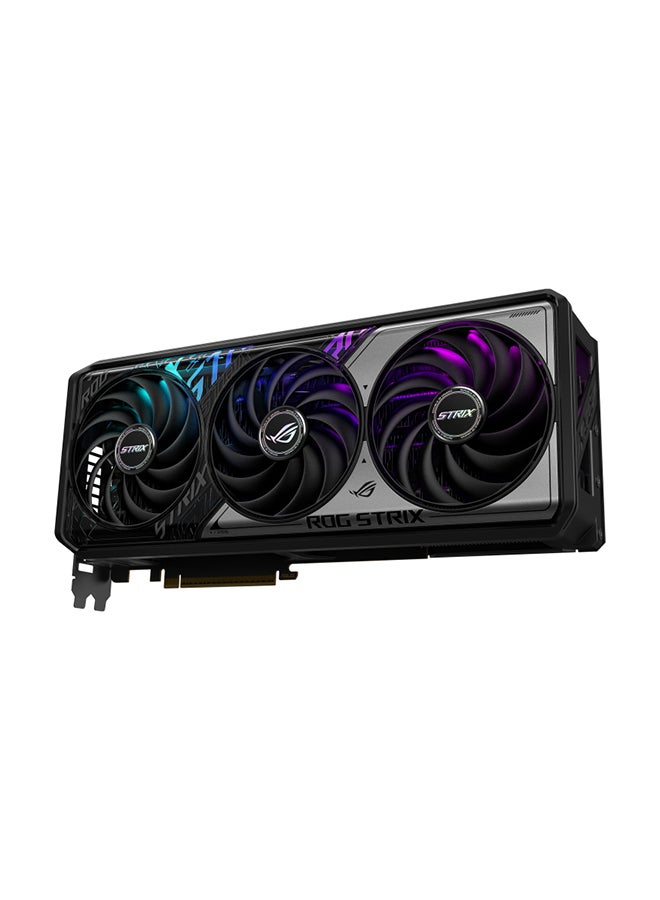 أسوس ROG Strix GeForce RTX™ 5070 12GB GDDR7 OC Edition, NVIDIA Blackwell Architecture, DLSS 4, PCIe 5.0, 6144 CUDA Cores, 28Gbps Memory Speed, 7680x4320 Max Resolution, 2x HDMI 2.1b, 3x DisplayPort 2.1b, 0dB Technology, Aura Sync ARGB, 750W PSU Recommended, 16-Pin Power Connector, MaxContact Design, Phase-Change GPU Thermal Pad, Protective PCB Coating Black - Image 2