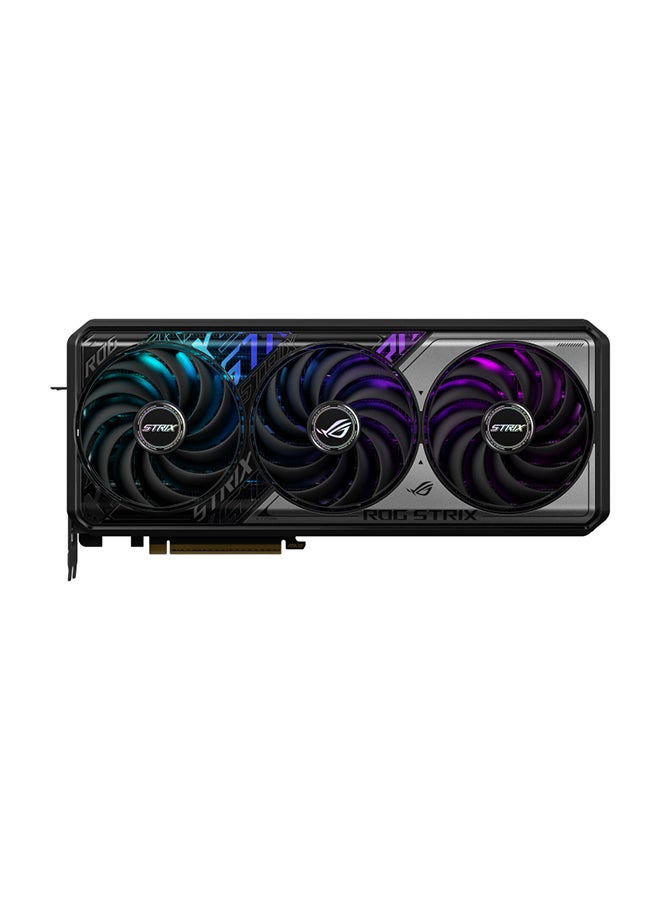 أسوس ROG Strix GeForce RTX™ 5070 12GB GDDR7 OC Edition, NVIDIA Blackwell Architecture, DLSS 4, PCIe 5.0, 6144 CUDA Cores, 28Gbps Memory Speed, 7680x4320 Max Resolution, 2x HDMI 2.1b, 3x DisplayPort 2.1b, 0dB Technology, Aura Sync ARGB, 750W PSU Recommended, 16-Pin Power Connector, MaxContact Design, Phase-Change GPU Thermal Pad, Protective PCB Coating Black - Image 1
