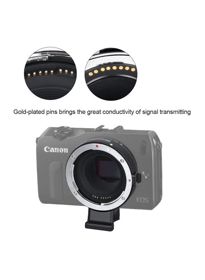 Commlite CM-EF-EOS M Electronic Auto-Focus Lens Mount Adapter-Canon EF/EF-S D/SLR Lens to Canon EOS M (EF-M Mount) Mirrorless Camera Body Adapter for Canon EOS M1 M2 M3 M5 M6 M10 M50 M100 - Image 5