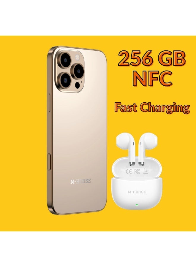 M-HORSE M16 Pro Max 256GB, 12GB RAM, NFC, Fast Charging – Desert Gold