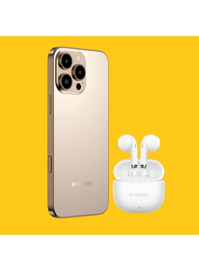 M-HORSE M16 Pro Max 256GB, 12GB RAM, NFC, Fast Charging – Desert Gold - Image 5