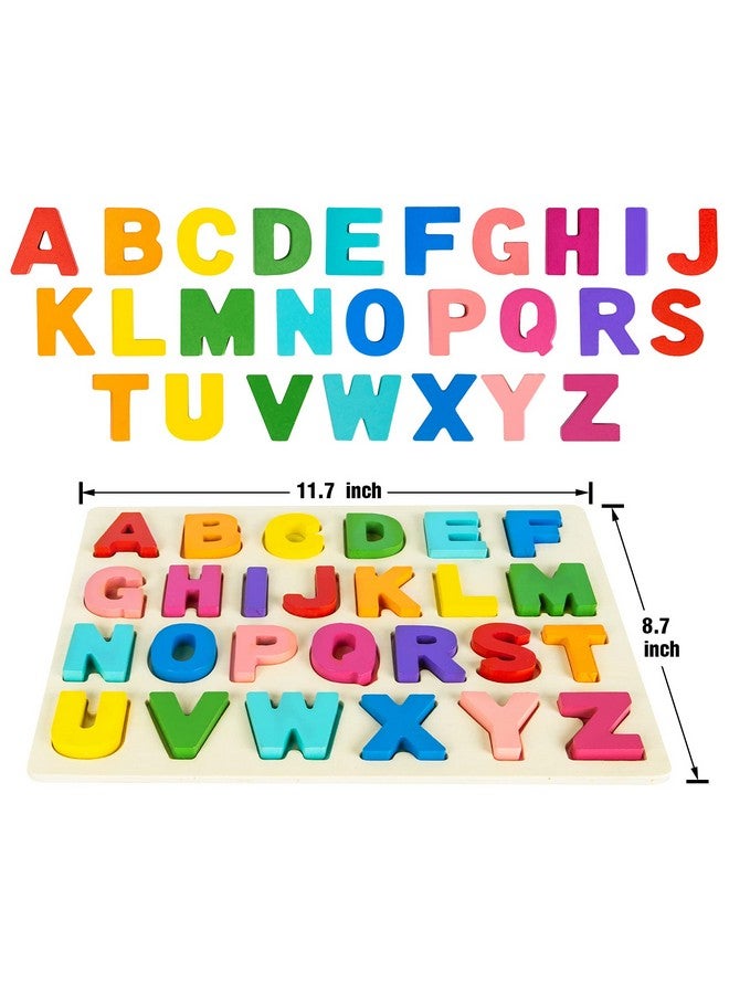 Attmu Alphabet Puzzle Wooden Puzzles for Toddlers 3 4 5 Year Old, ABC Puzzle Shape Alphabet Learning Puzzles Toys with Puzzle Board & Letter Blocks, Preschool Educational for Girls Boys - Image 5