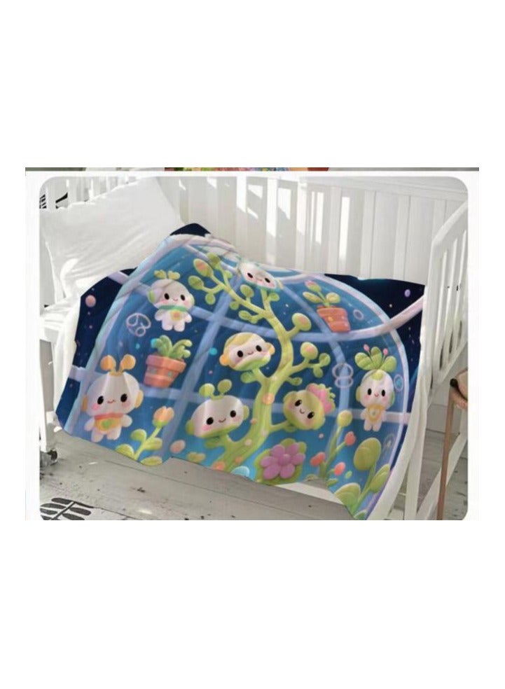 عام بطانية رقيقة من الفانيلا (دافئة ومريحة، ومناسبة للنوم، واستخدام الألعاب، وإزالة الغبار والرمل) 150 سم * 200 سم - 920 - Image 3