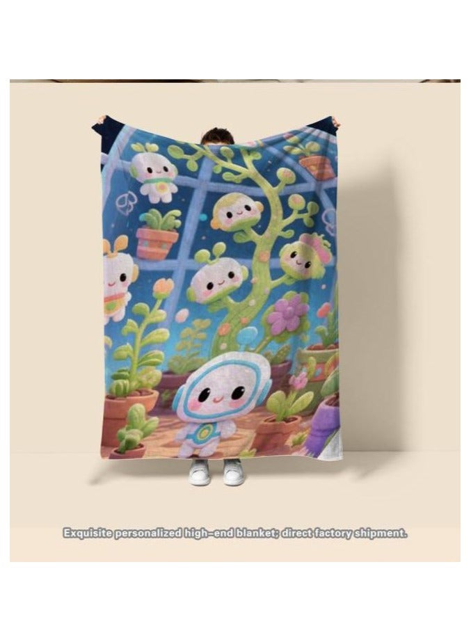 عام بطانية رقيقة من الفانيلا (دافئة ومريحة، ومناسبة للنوم، واستخدام الألعاب، وإزالة الغبار والرمل) 150 سم * 200 سم - 920 - Image 4