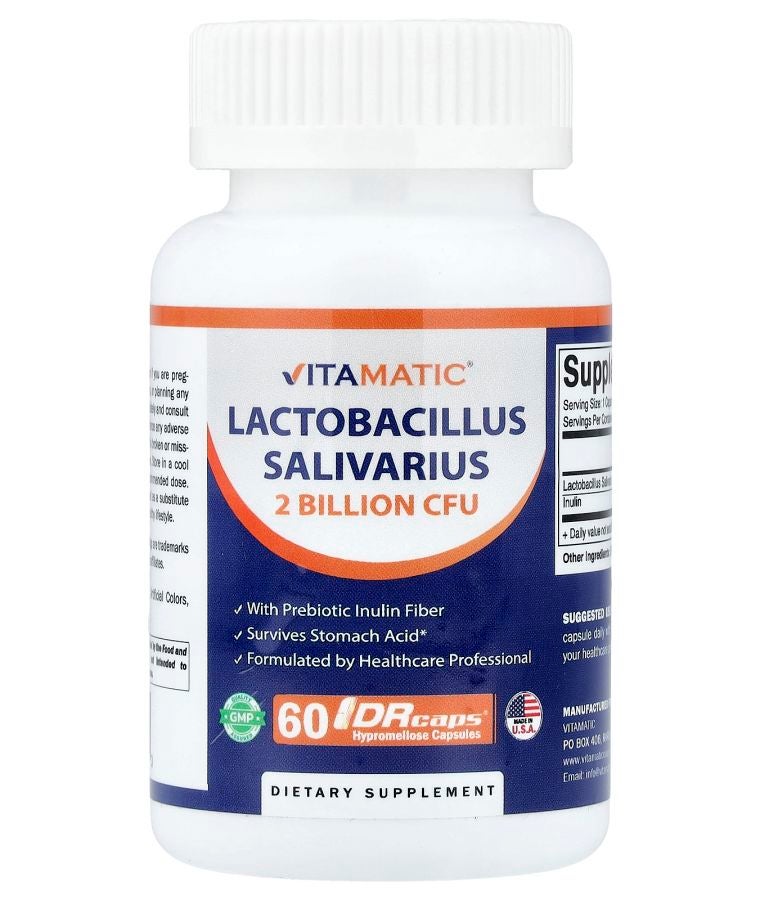 Vitamatic Lactobacillus Salivarius 2 Billion CFU 60 DRCaps®