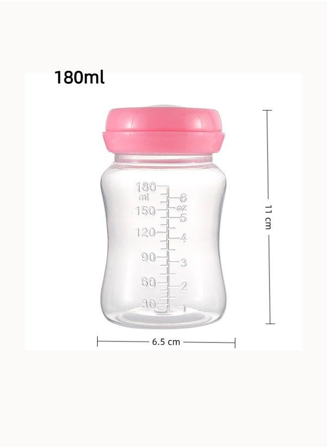 Aissiora 4PCS 180ml Breast milk storage bottles Breast milk storage containers Fresh milk storage bottle with lid Breast milk freshness refrigerated storage bottles  - Image 2
