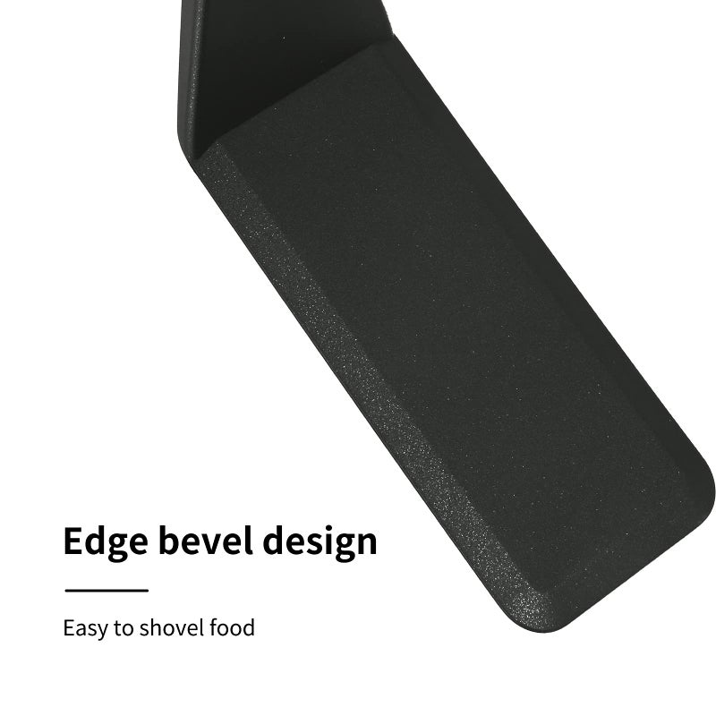 top Topolopyfeely Big-Middle-Mini Pack of 3 Black Nylon Turners  Non Stick KItchen Spatulas  High Heat Resistant BPA Free Cooking Utensils  Ldeal Cookware for Pancake  Vegetable and Cookies - Image 2