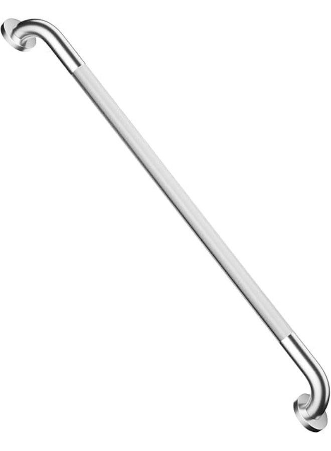 32 Inch Anti Slip Shower Grab Bar, Stainless Steel Bathroom Grab Bar, Satin Brushed Nickel Knurled Bathroom Balance Bar,Safety Hand Rail Support Handicap Elderly Senior Assist Bath Handle - Image 1