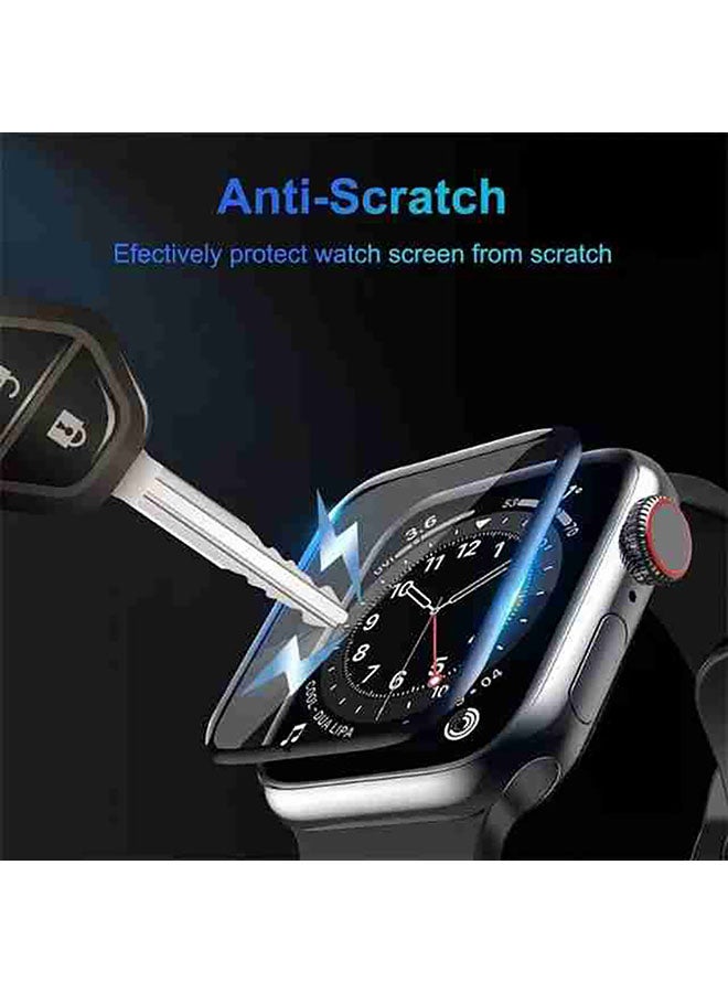 O Ozone (Pack of 2) Screen Protector for Apple Watch Series 10 46mm, Self-Healing HD Clear Flexible TPU Film,Easy Installation - Black - Image 4