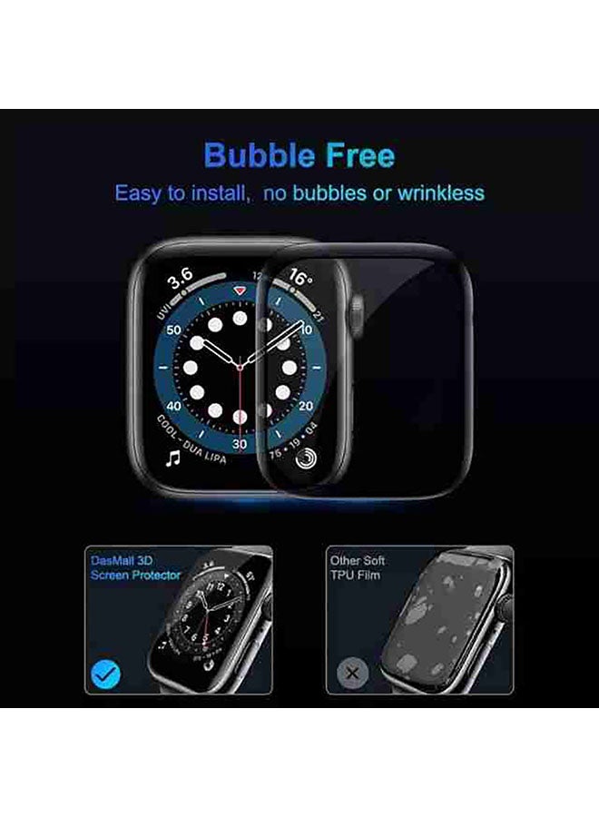 O Ozone (Pack of 2) Screen Protector for Apple Watch Series 10 46mm, Self-Healing HD Clear Flexible TPU Film,Easy Installation - Black - Image 5