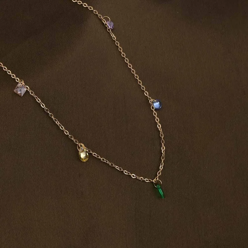 Palmonas  PALMONAS Vibrant Cascade Necklace & Earring Jewellery Set for Women | 18K Gold Plated, Waterproof & Anti-Tarnish for Women | Best Price UAE